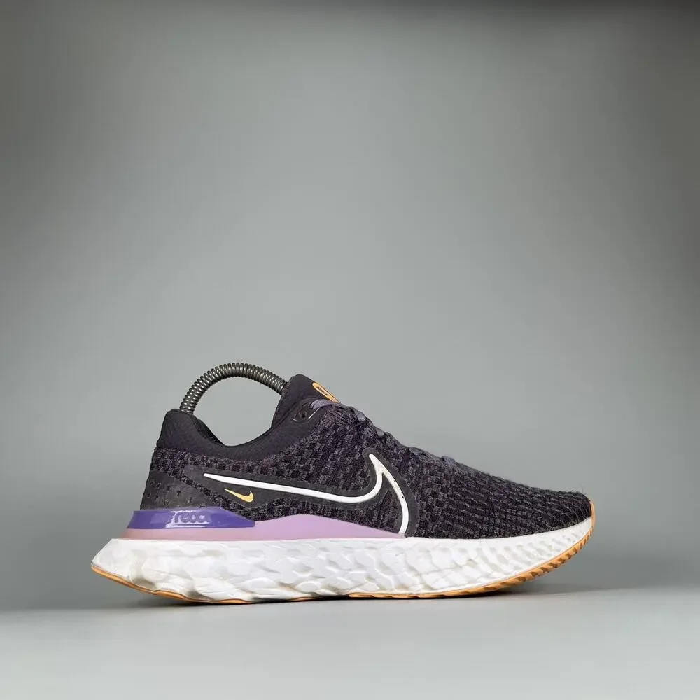Nike React Infinity Run Flyknit 3 Women’s 8.5 Cave Purple Orange Running Sneaker